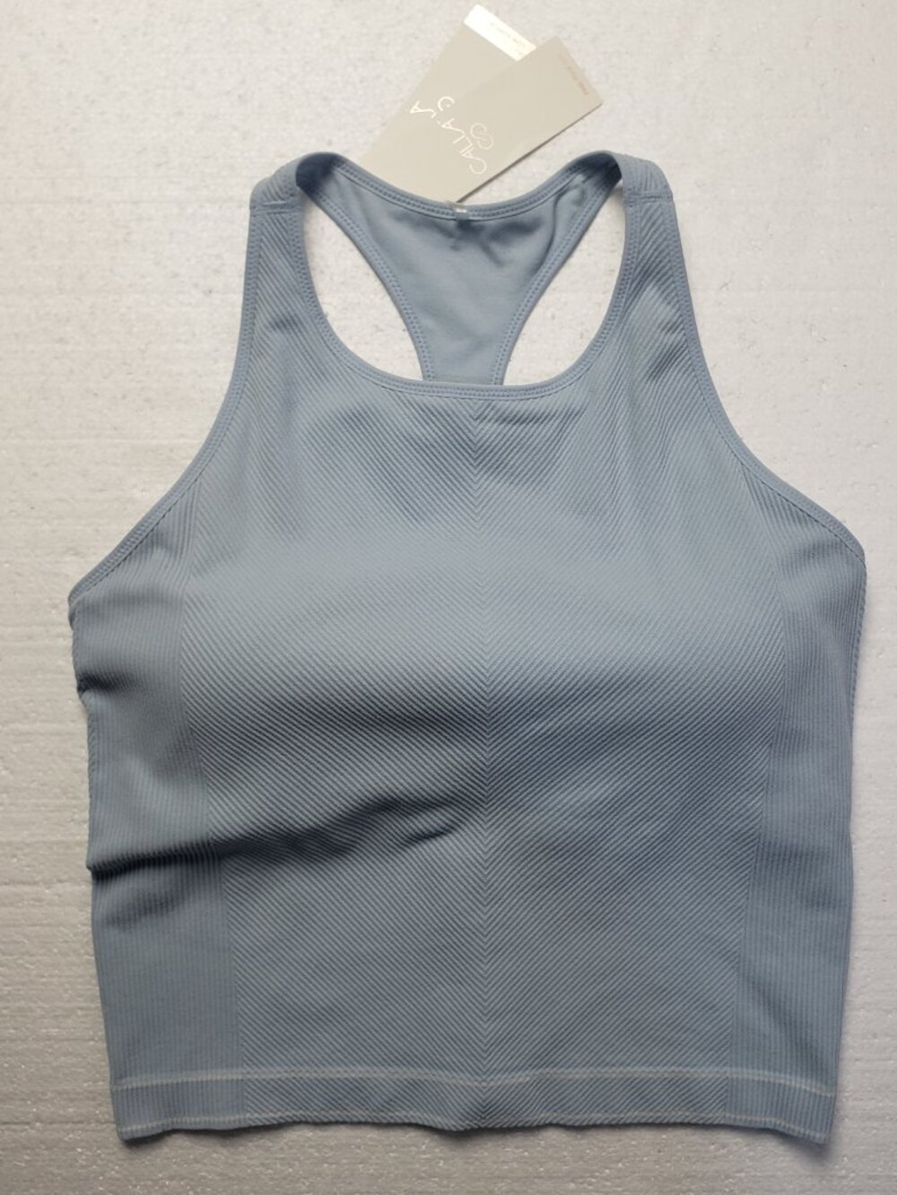 Calia Women's High Neck Seamless Brami in Pale Blue size XXL NWT - Picture 2 of 8